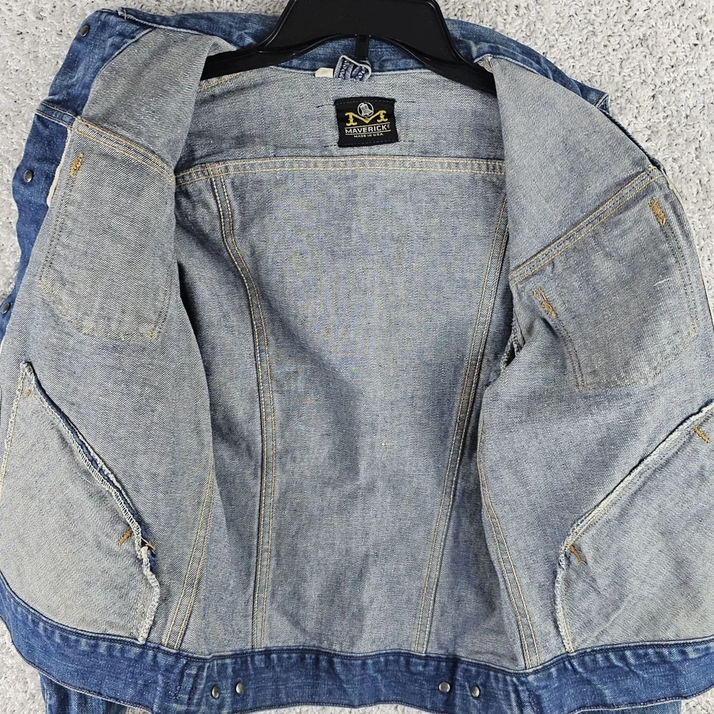 Vintage 70s Maverick Blue Bell Denim Jean Jacket Size 38 ( S/M ) Made in USA